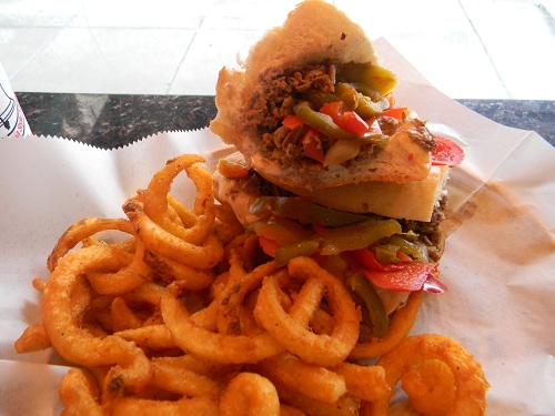The Classic Philly Cheese Steak from Cheese Steak Shop, a Bay Area chain