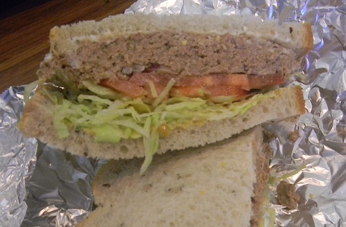 The Chopped Chicken Liver Sandwich at Gunther's Restaurant in San Jose, CA